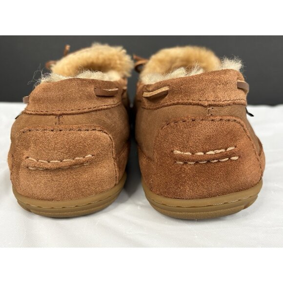LL Bean Wicked Good Moccasins Men's 13 Suede Brown Leather Slippers Slip On - Picture 5 of 16